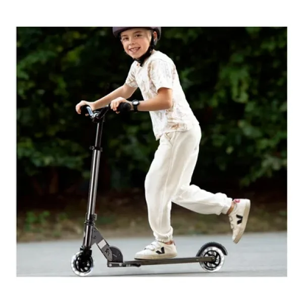 Micro Sprite MCR.SA0225 Siyah Işıklı 2 Tekerlekli Çocuk Scooter