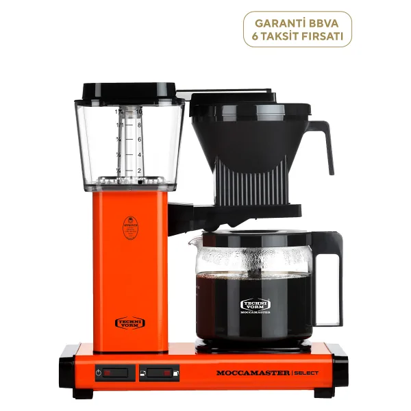 Moccamaster Select Turuncu Cam Potlu Filtre Kahve Makinesi