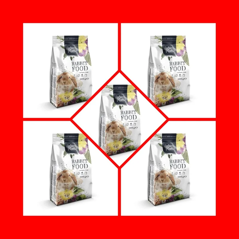 Nature Plan Tavşan Yemi 800 gr 5'li
