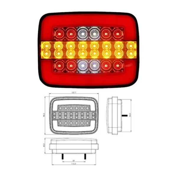 Neon Led Mf 275 12V 202205d Römork Sabit Sinyalli Led Stop Lambası 1 Adet
