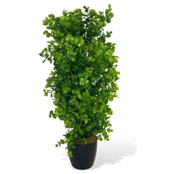 Nettenevime Yapay Çiçek Siyah Saksıda Yeşil Şimşir Ağacı 50cm