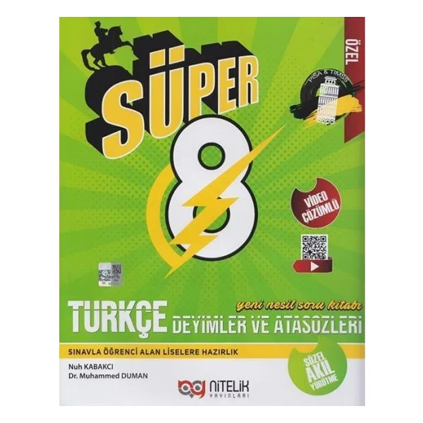 Nitelik Yayınları 8. Sınıf LGS Türkçe Deyimler ve Atasözleri Soru Kitabı