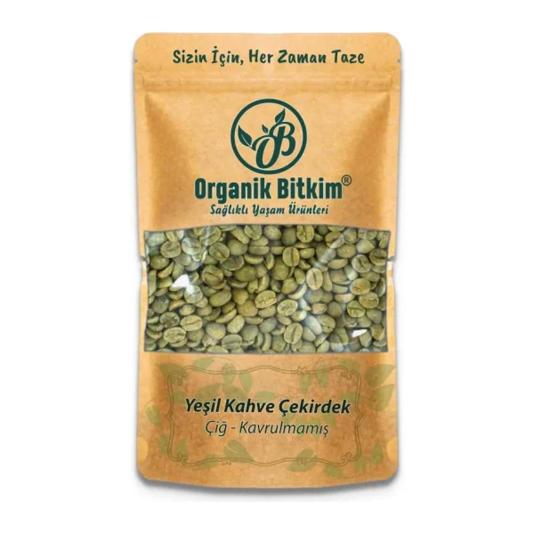 Organik Bitkim Yeşil Kahve Çekirdek Çiğ Tane 250 gr Doğal Taze