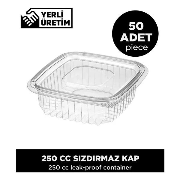 Sepet Doldur 250 cc Sızdırmaz Kap - 50 Adet