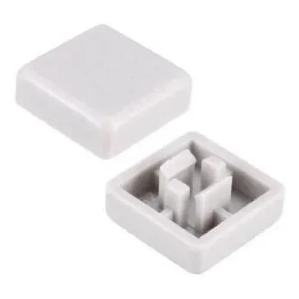 Tact Switch Kapağı Kare Gri - 10x10x5mm