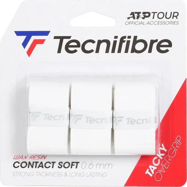 Tecnifibre Contact Soft 3'Lü 0.6Mm Beyaz Tenis Gribi 52Atpconso
