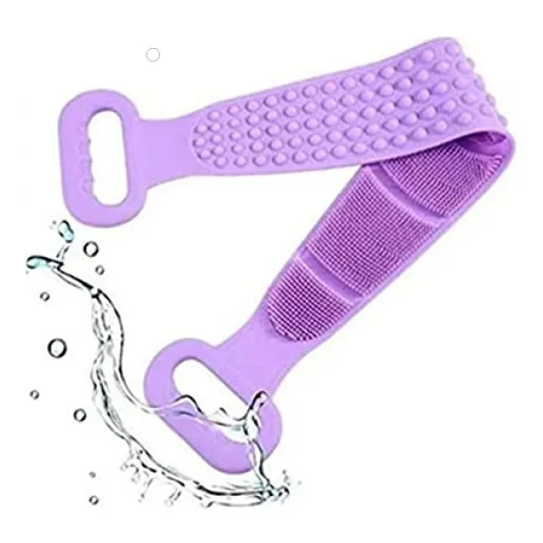 TİNEKE Banyo Sırt Kesesi Çift Taraflı Silikon Cilt Temizleme Fırçası 60 Cm