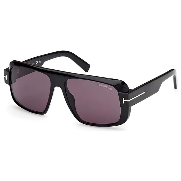 Tom Ford Turner FT1101 01A Shiny Black-Smoke Erkek Güneş Gözlüğü