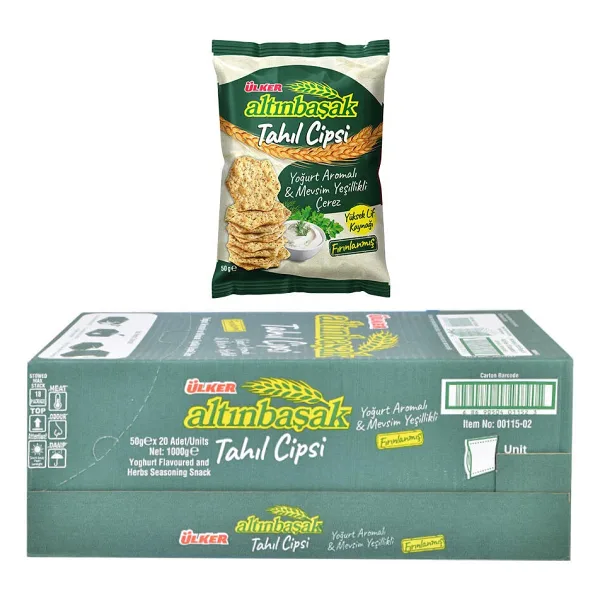 Ülker Altınbaşak Tahıl Cipsi Yoğurt Aromalı Ve Mevsim Yeşillikli 50 G X 20'Li