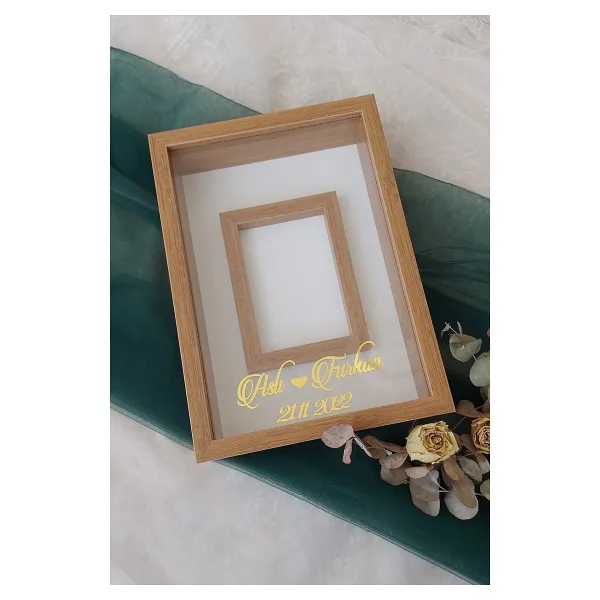 Verda Çerçeve Yeni Model 25x35 Cm Bambu Isimli Ledsiz Fotoğraf Alanlı Model Tasarım Gül Kutusu Anı Çerçevesi!