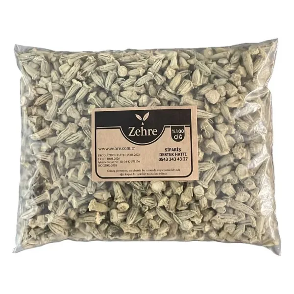 Zehre Doğal Kurutulmuş Çiçek Bamya - Yeni Mahsul 200 Gr