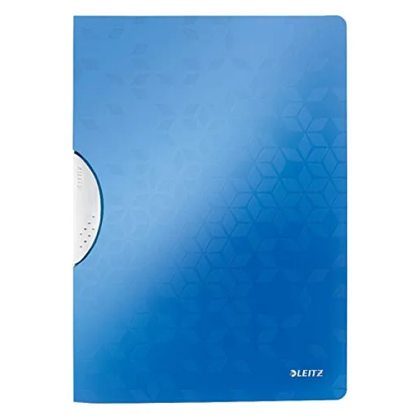 41850036 Wow A4 Colorclip Sıkıştırmalı Dosya, Metalik Mavi - Standart