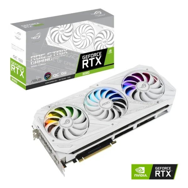 ASUS ROG STRİX GEFORCE RTX 3080 OC WHİTE EDITION 10GB 320 BİT EKRAN KARTI