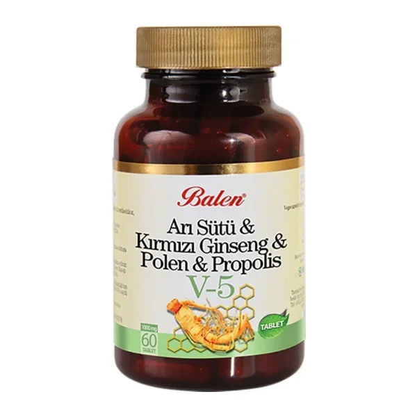 Balen V5 Arı Sütü Kırmızı Ginseng Propolis 60 Tablet
