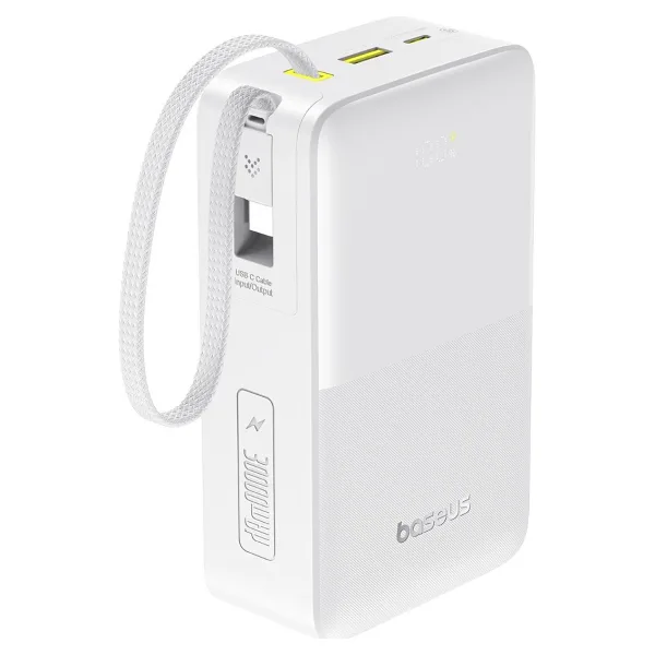 Baseus Enerfill FC51 Bipow2 Pro Beyaz 30000 mAh Hızlı Şarj Powerbank