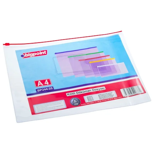 Bigpoint A4 12'li Kilitli PVC Döküman Dosyası