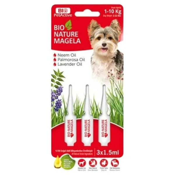 Bio PetActive Köpek Tüy, Deri Bakım , Parazit Ense Damlası 1-10 Kg 1,5 Ml 3 Adet