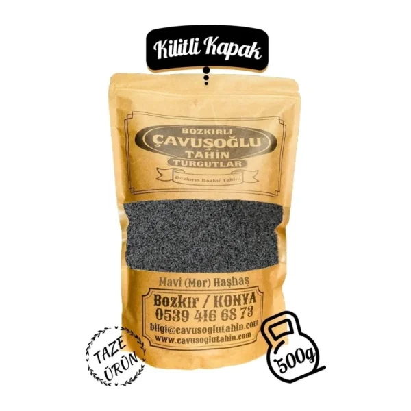 Bozkırlı Çavuşoğlu Afyon Mavi Mor Haşhaş 500 gr