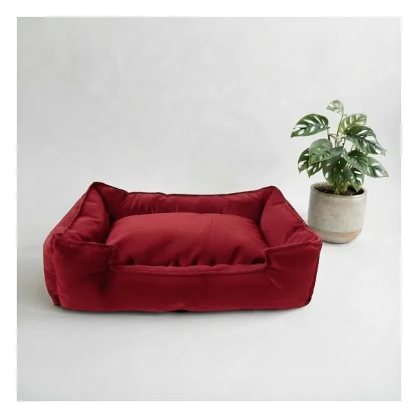 Brt Pet Kedi Yatağı 60X45 cm Yıkanabilir Küçük Irk Köpekler Için Rahat Kullanım - Kırmızı