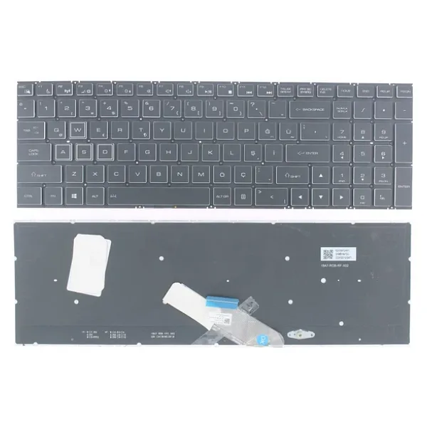 Casper Excalibur G770 Serisi İle Uyumlu Notebook Klavye - Siyah - Tr - Işıklı Rgb
