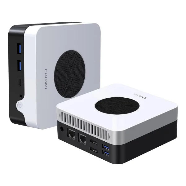 Chuwi Larkbox X Intel N150 İşlemci, 12GB DDR5 RAM, 512GB NVMe SSD, WiFi+BT, 2x Ethernet, HDMI,DP, 4x USB-A, Type-C, Win11 Mini PC