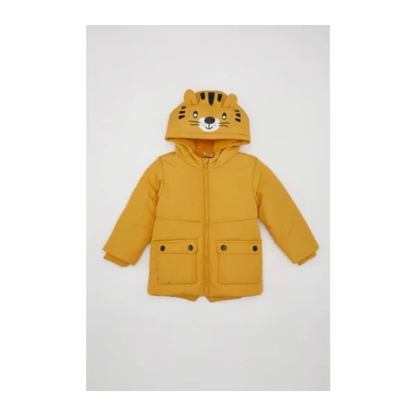 Defacto C7761A524WN Peluş Astarlı Kapüşonlu Erkek Bebek Şişme Mont