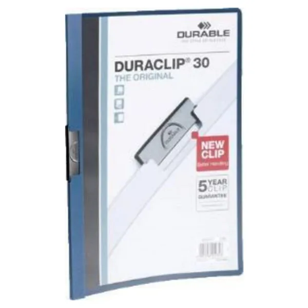 Durable Sıkıştırmalı Dosya Duraclip Ortadan Klipsli 30 Sayfa A4 Lacivert ( 25 Li Paket)