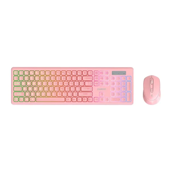 Everest KM-319BT Pembe Kablosuz Klavye Mouse Seti