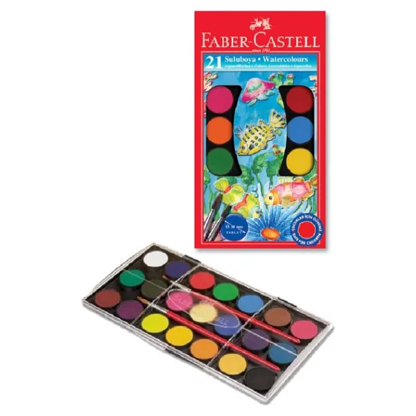 Faber-Castell Sulu Boya Büyük 20'li - Renkli
