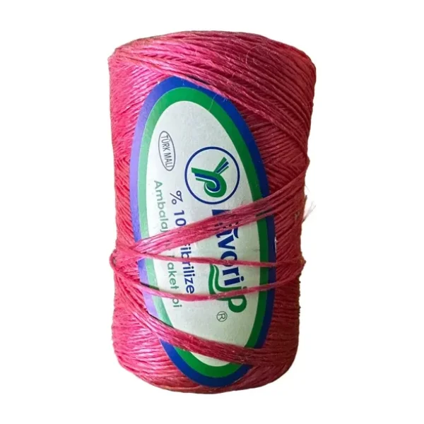 Favori İp 5000 Denye -0.8 Mm- Ambalaj ve Paket İpi Naylon Burgulu Örgü Çamaşır İpi - Pembe - 1 Adet