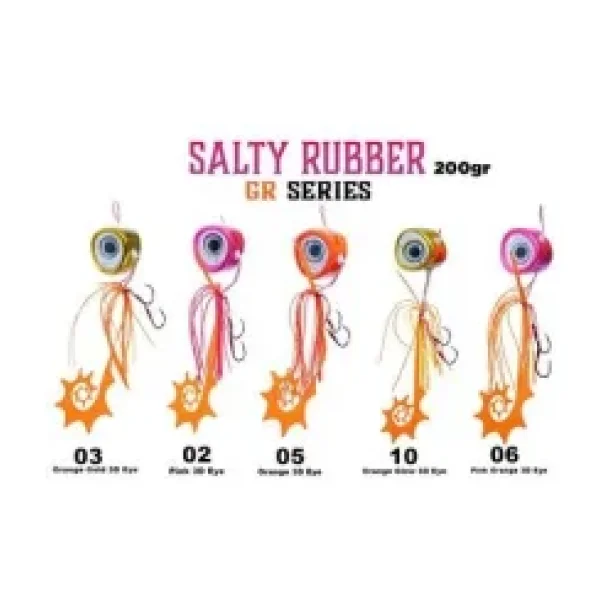 Fujin Salty Rubber 200Gr Gr Serisi Tai Rubber Set 03 Orange Gold 3D Eye