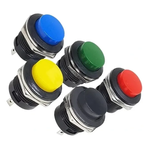 IC-180A 16mm Yaylı Push Buton R13-507 Kırmızı