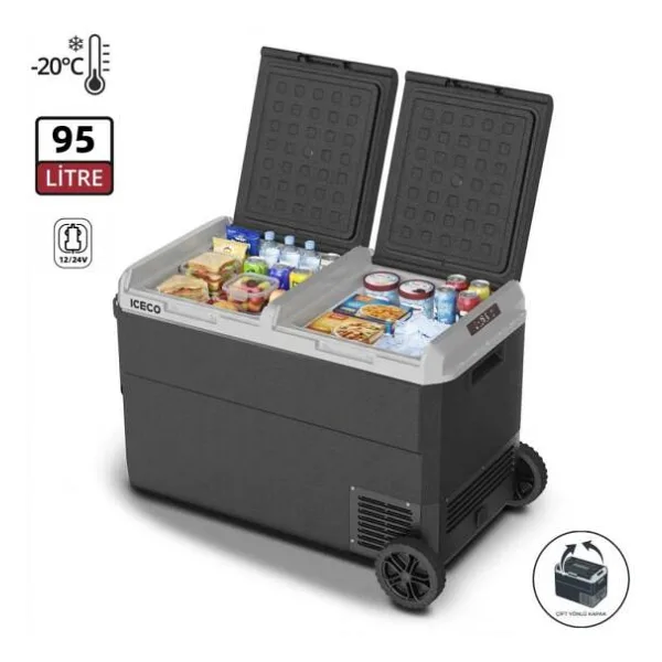 Iceco MCD95D 12/24 V 95 lt Kompresörlü Araç Buzdolabı