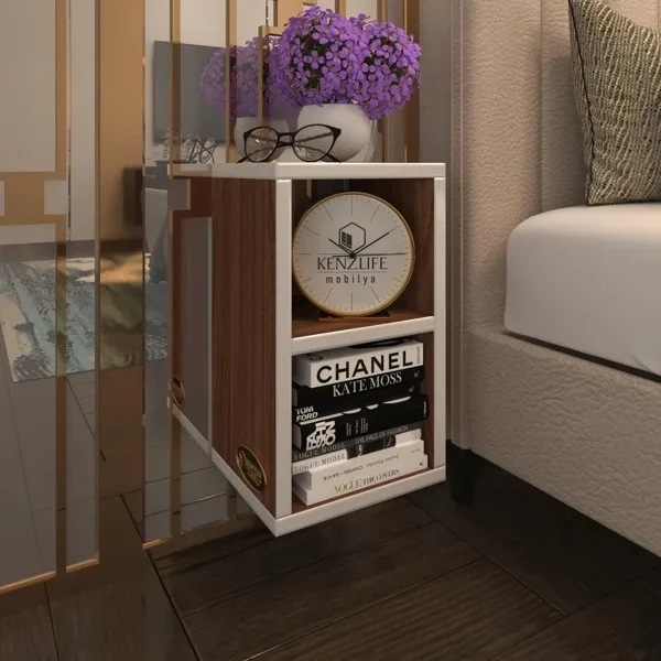 Kenzlife Lothario Askı Aparatlı Duvara Monte Ceviz Komodin