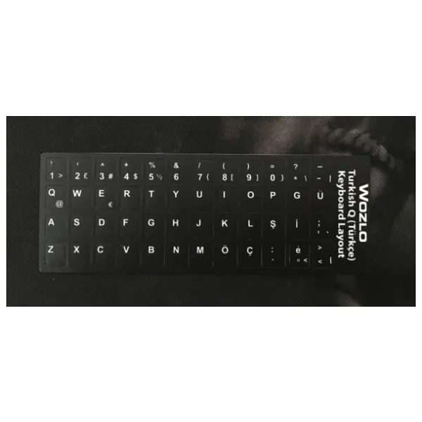 Klavye Etiketi Türkçe Q Klavye Etiketi Q Keyboard Sticker Siyah