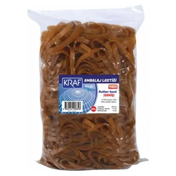 Kraf Ambalaj Lastiği %100 Kauçuk 500g Geniş 940G