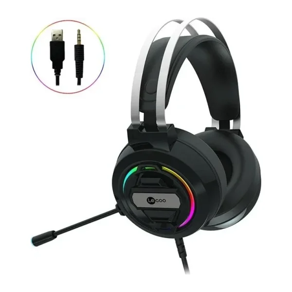 Lenovo Lecoo HT401 RGB 3.5mm/USB Kablolu Kulak Üstü Oyuncu Kulaklığı