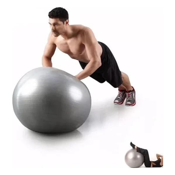 Leyaton Pilates Topu Gri- Pompa Hediyeli 65 cm