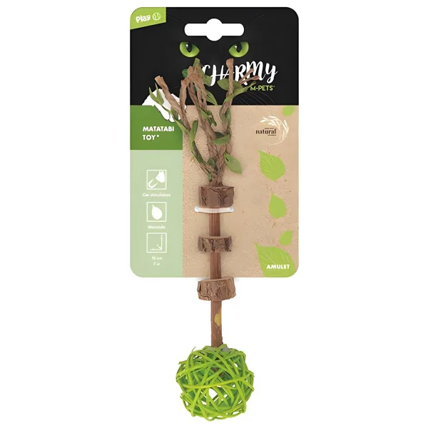 M-Pets Charmy Amulet Matatabi Yeşil Kedi Oyuncağı