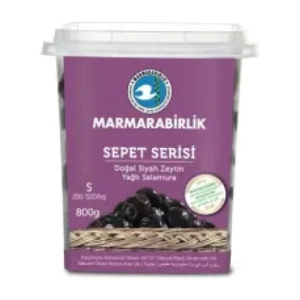 Marmarabirlik Sepet Serisi Yağlı Salamura S (291-320) 800 gr Siyah Zeytin