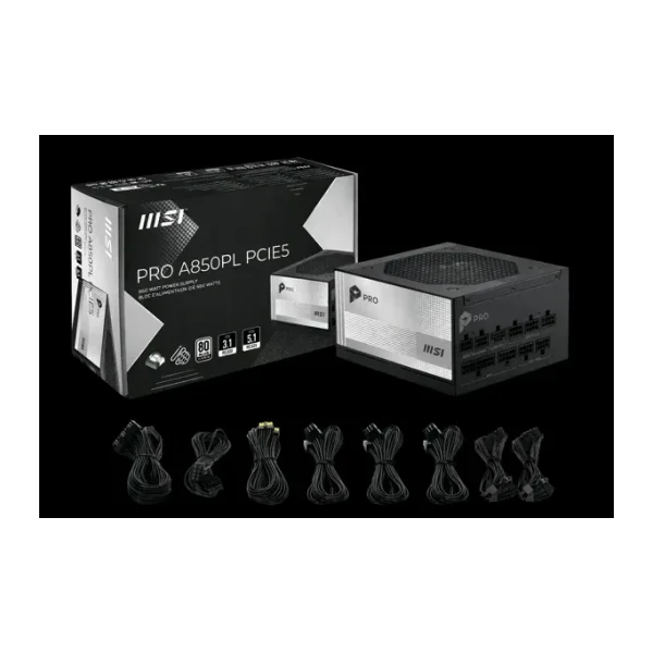 MSI PRO A850PL PCIE5 Gen5.1 850 W Power Supply