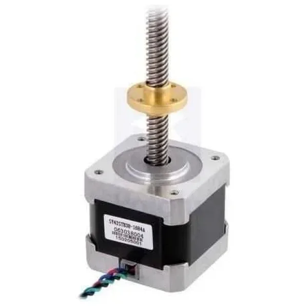 NEMA 17 18 cm Vidalı Milli Bipolar. 200 Adım. 42×38mm. 2.8V Step Motor - SY42STH38-1684A