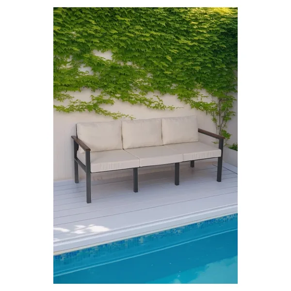 neokas Balkon Mobilyası, Metal Oturma Grubu, Balkon Seti, Kafe Koltuğu, Teras Takımı, 1 Üçlü Koltuk