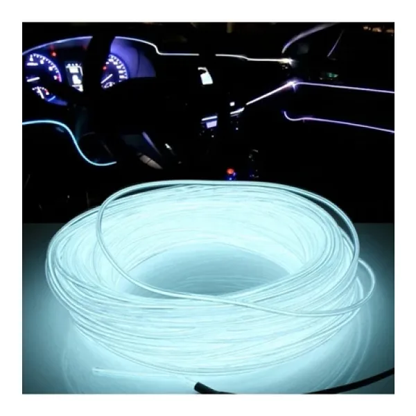 NKT GROUP 5 Metre Beyaz Araç Içi Torpido Ledi Renkli Ip Neon Ip Led Şerit Led Neon Ip Led
