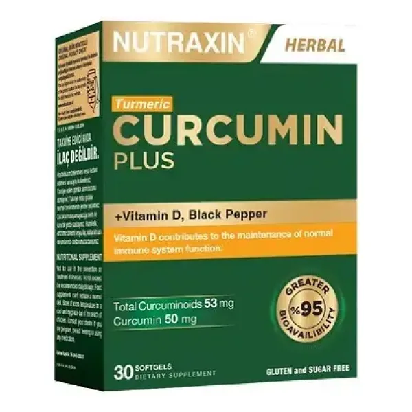 Nutraxin Curcumin Plus 30 Kapsül