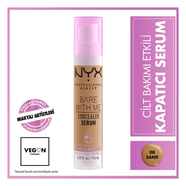 NYX Professional Makeup Bare With Me 08 Sand 9.6 ml Serum Kapatıcı