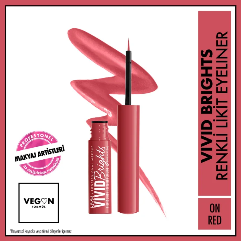 NYX Professional Makeup Vivid Brights Matte 04 On Red Likit Eyeliner