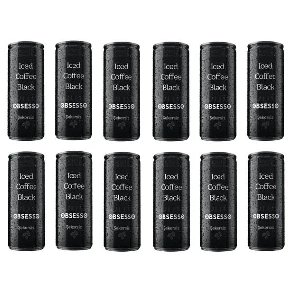 Obsesso Şekersiz Soğuk Kahve 250 Ml X 12 Adet