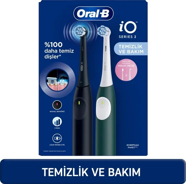 Oral-B iO 2 2'li Şarjlı Diş Fırçası Seti