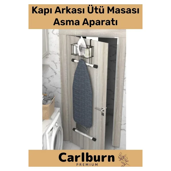 Özel Üretim Kapı Arkası Organizer Sağlam Dayanıklı Kolay Montajlu Sprey Ütü Masası Asma Aparatı